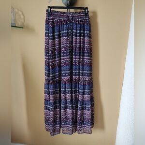 Imaginary Voyage Women’s Boho Long Maxi Crinkle Skirt Size S😃